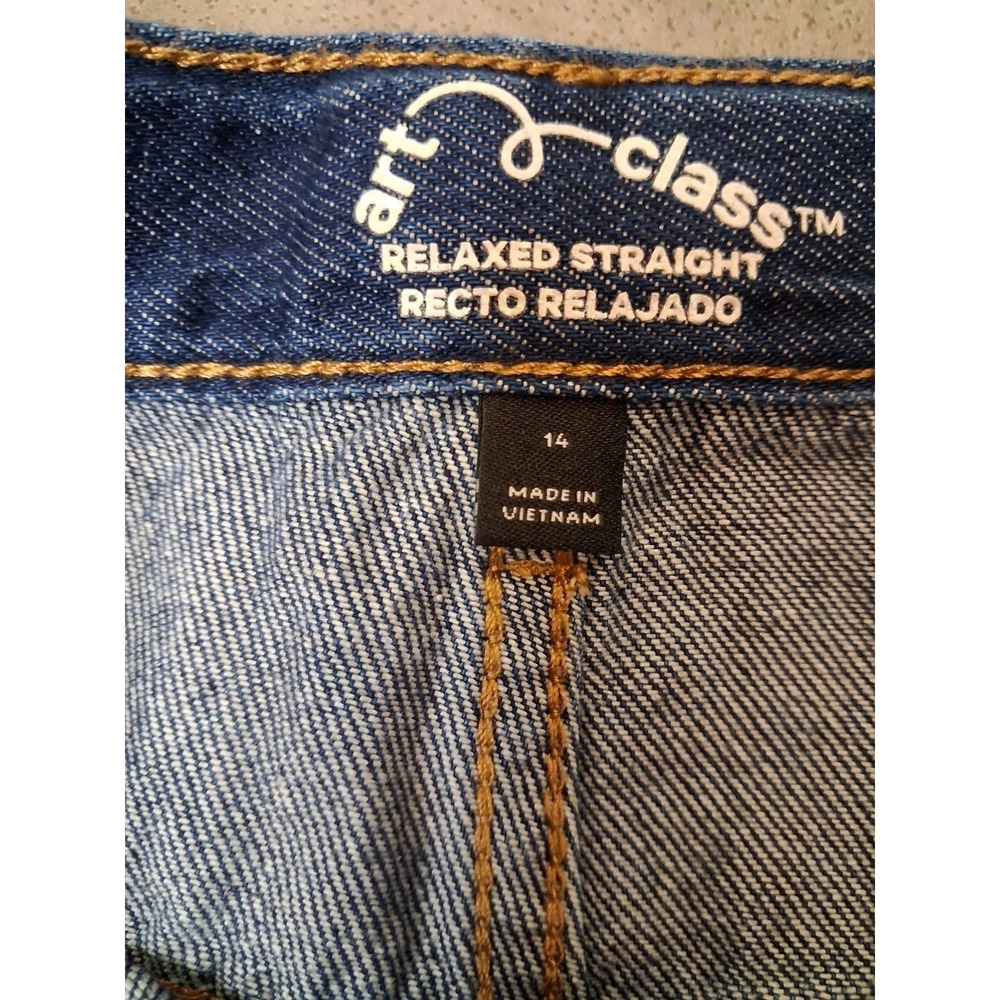 Wide Leg Barrel Jeans Girls Size 14 Relaxed Straight - Picture 5 of 14